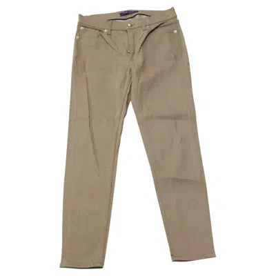 Pre-owned Ralph Lauren Straight Cut Jeans In Beige Cotton Denim In Brown