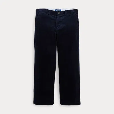 Polo Ralph Lauren Kids' Straight Fit Cotton Corduroy Trouser In Blue