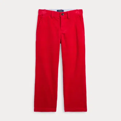 Polo Ralph Lauren Kids' Corduroy Straight-leg Trousers In Red