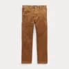 Polo Ralph Lauren Kids' Straight Fit Cotton Corduroy Trouser In Tan