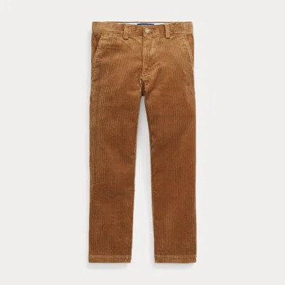Polo Ralph Lauren Kids' Straight Fit Cotton Corduroy Trouser In Tan