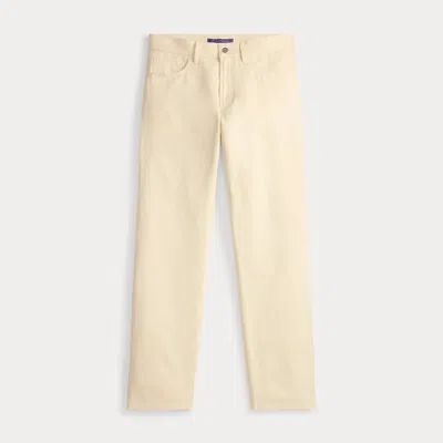 Ralph Lauren Straight Fit Cotton-linen Jean In Classic Cream In Multi