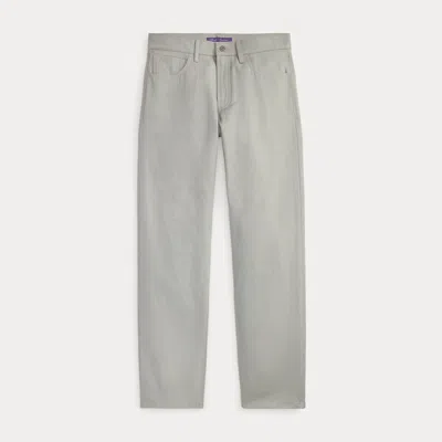 Ralph Lauren Straight Fit Cotton-linen Jean In Light Grey In Gray