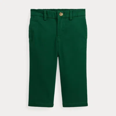 Ralph Lauren Babies'  Straight Fit Flex Abrasion Twill Pant In Green