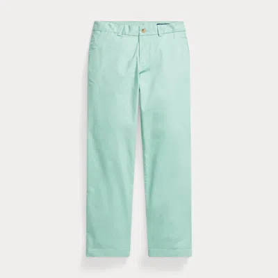 Ralph Lauren Kids' Straight Fit Flex Abrasion Twill Pant In Celadon In Blue