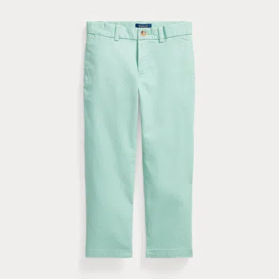 Ralph Lauren Kids' Straight Fit Flex Abrasion Twill Pant In Celadon In Blue