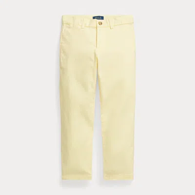 Ralph Lauren Kids' Straight Fit Flex Abrasion Twill Pant In T Bird Yellow