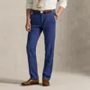 Ralph Lauren Straight Fit Linen-cotton Pant In Purple