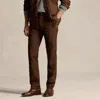 Polo Ralph Lauren Straight Fit Linen-cotton Pant In Chocolate Mousse