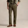 Polo Ralph Lauren Straight Fit Linen-cotton Pant In Thermal Green