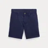 Ralph Lauren Kids' Straight Fit Linen-cotton Short In Blue