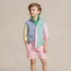 Polo Ralph Lauren Kids' Straight Fit Linen-cotton Short In Pink