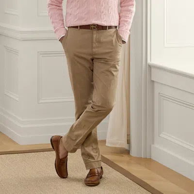 Ralph Lauren Straight Fit Stretch Chino Pant In Khaki In Brown