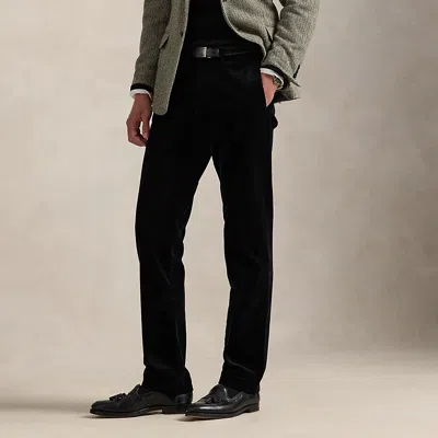 Ralph Lauren Straight Fit Stretch Corduroy Pant In Black