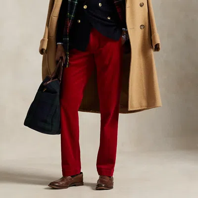 Ralph Lauren Straight Fit Stretch Corduroy Pant In Red