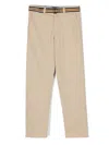 Polo Ralph Lauren Belted Straight-leg Trousers In Neutrals