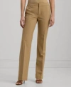 Ralph Lauren Straight Leg Pants 0p 18 In Brown