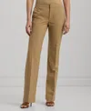Ralph Lauren Straight Leg Pants 0p 18 In Brown
