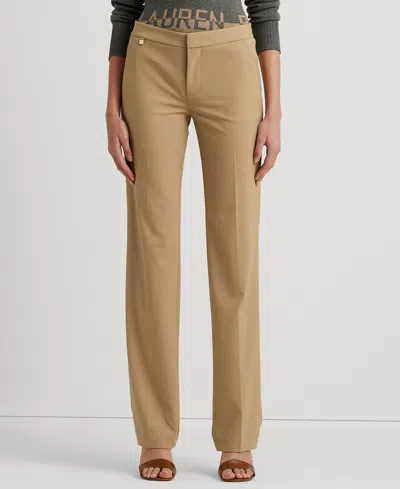 Ralph Lauren Woven-straight-pants-city Crepe In Multi