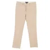 Ralph Lauren Straight-leg Trousers In Beige Cotton In Nude