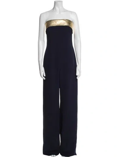 Pre-owned Ralph Lauren Strapless Jumpsuit In Blue