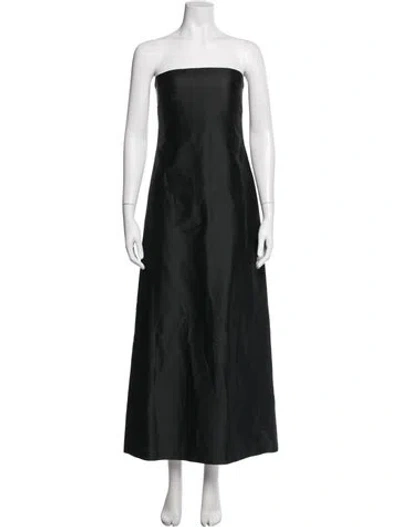 Pre-owned Ralph Lauren Strapless Long Dress In Green