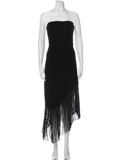 Pre-owned Ralph Lauren Strapless Long Dress W/ Tags In Black