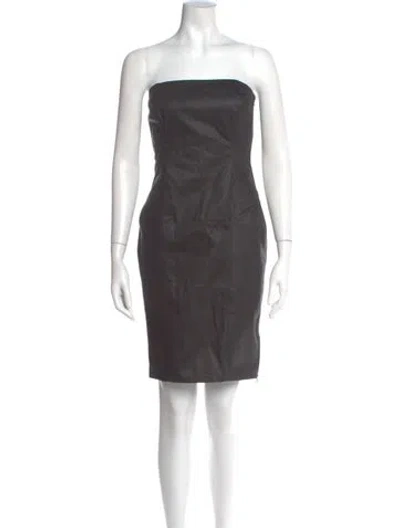 Pre-owned Ralph Lauren Strapless Mini Dress In Black