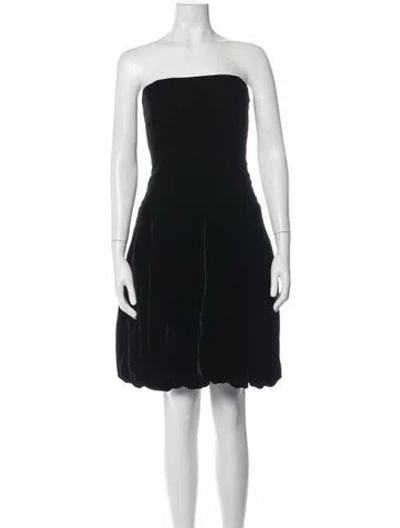 Pre-owned Ralph Lauren Strapless Mini Dress In Black
