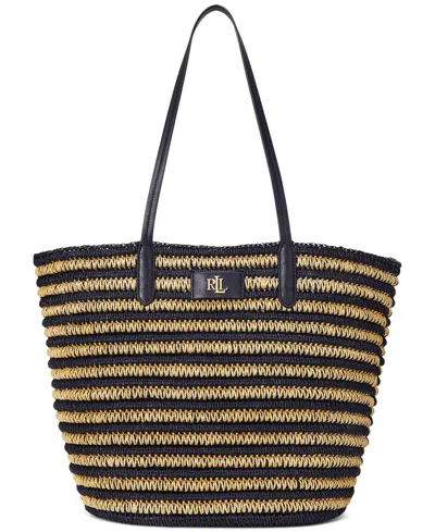 Ralph Lauren Straw Brie Tote Bag