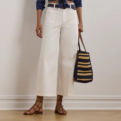Ralph Lauren Stretch Chino Wide-leg Cropped Pant