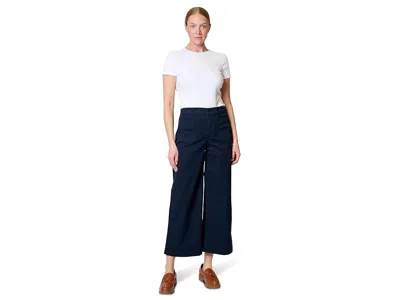 Ralph Lauren Stretch Chino Wide-leg Cropped Pants In Blue