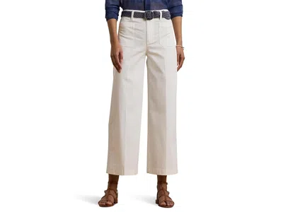 Ralph Lauren Stretch Chino Wide-leg Cropped Pants In Pattern