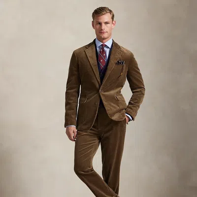 Ralph Lauren Stretch Corduroy Suit Trouser In Brown