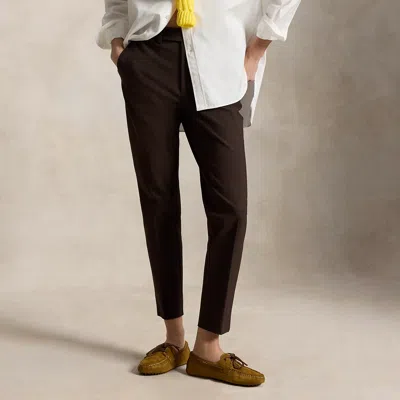 Ralph Lauren Stretch-cotton Blend Slim Pant In Black