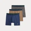 Ralph Lauren Stretch Cotton Boxer Brief 3-pack In Multi