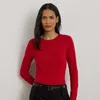 Ralph Lauren Stretch Cotton Long-sleeve Tee In Red