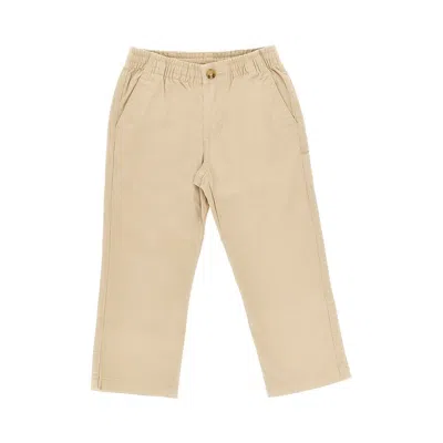Ralph Lauren Stretch Cotton Pants With Logo Embroidery Kids In Neutral