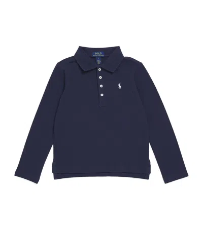 Ralph Lauren Kids' Stretch-cotton Polo Shirt In Blue