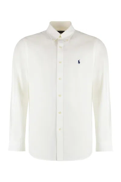Ralph Lauren Stretch Cotton Shirt In White