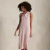 Ralph Lauren Stretch-cotton Sleeveless Polo Dress In Pink Sand