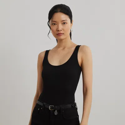 Ralph Lauren Stretch Cotton Tank Top In Polo Black