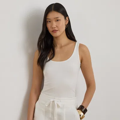 Ralph Lauren Stretch Cotton Tank Top In White