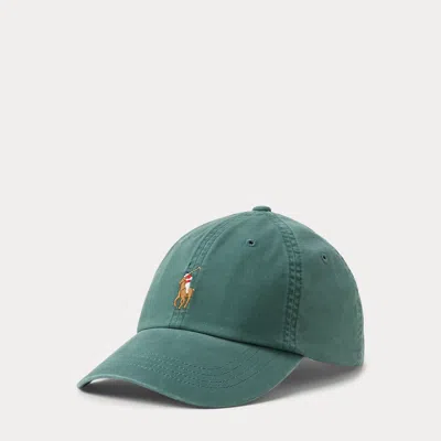 Ralph Lauren Stretch-cotton Twill Ball Cap In Green