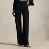 Ralph Lauren Stretch Cotton Twill Wide-leg Pant In Black