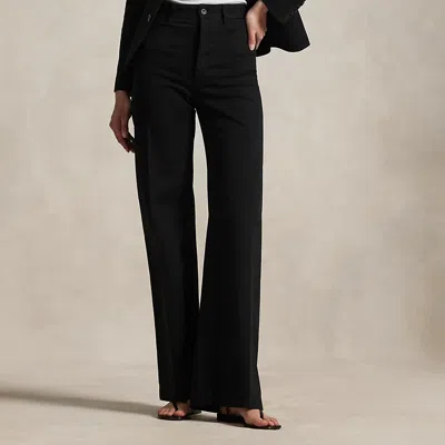 Ralph Lauren Stretch Cotton Twill Wide-leg Pant