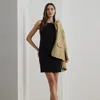 Ralph Lauren Stretch Crepe Sleeveless Dress In Black