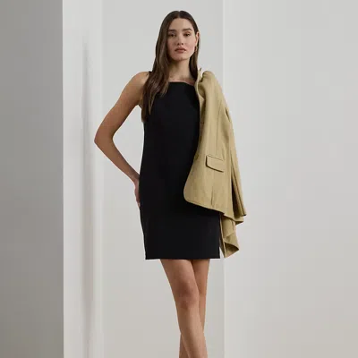 Ralph Lauren Stretch Crepe Sleeveless Dress In Black