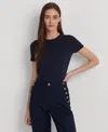 Ralph Lauren Stretch Knit T-shirt In Lauren Navy