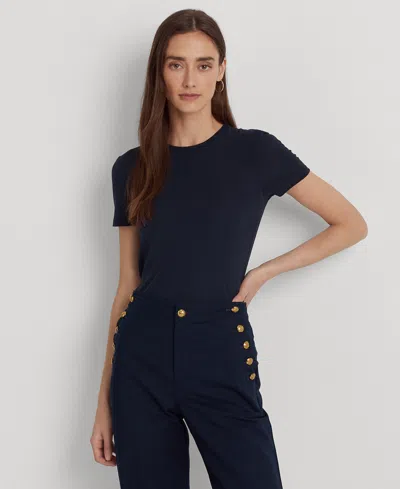 Ralph Lauren Stretch Knit T-shirt In Lauren Navy